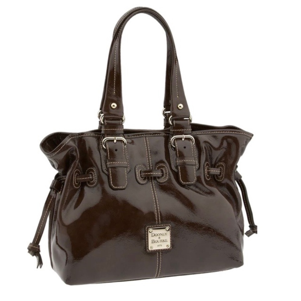 Dooney & Bourke Chiara Patent Leather Drawtop Tote